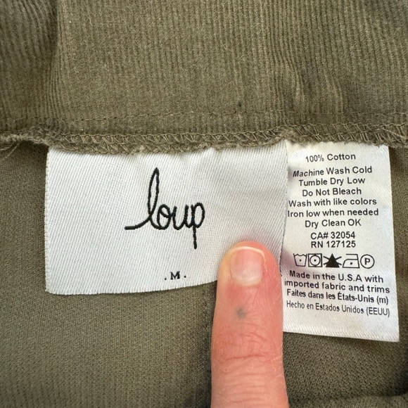 Loup Blair corduroy sage green shortalls - Picture 5 of 5